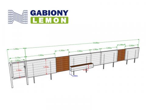 Gabiony lemon gabionové ploty a koše